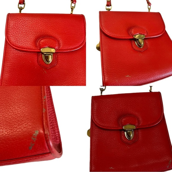 Dooney & Bourke Red Leather Crossbody bag Size 7.5 x 7.5” - Picture 5 of 17